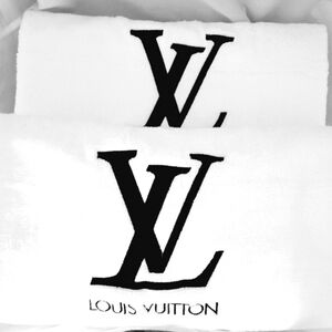 3pc Luxurious LV Style Embroidered Towel Set